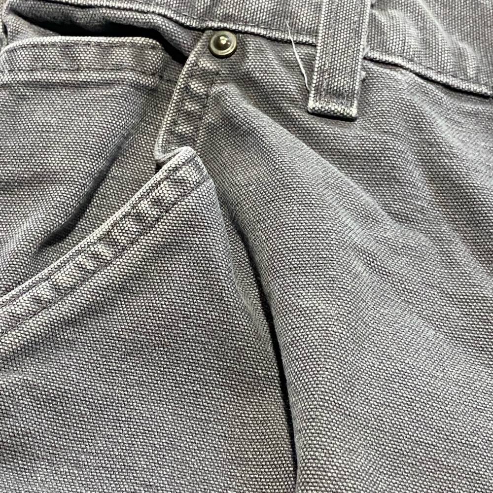Carhartt B136 Double Knee Work Pants Gray 42x32 Distressed Workwear - Picture 16 of 16